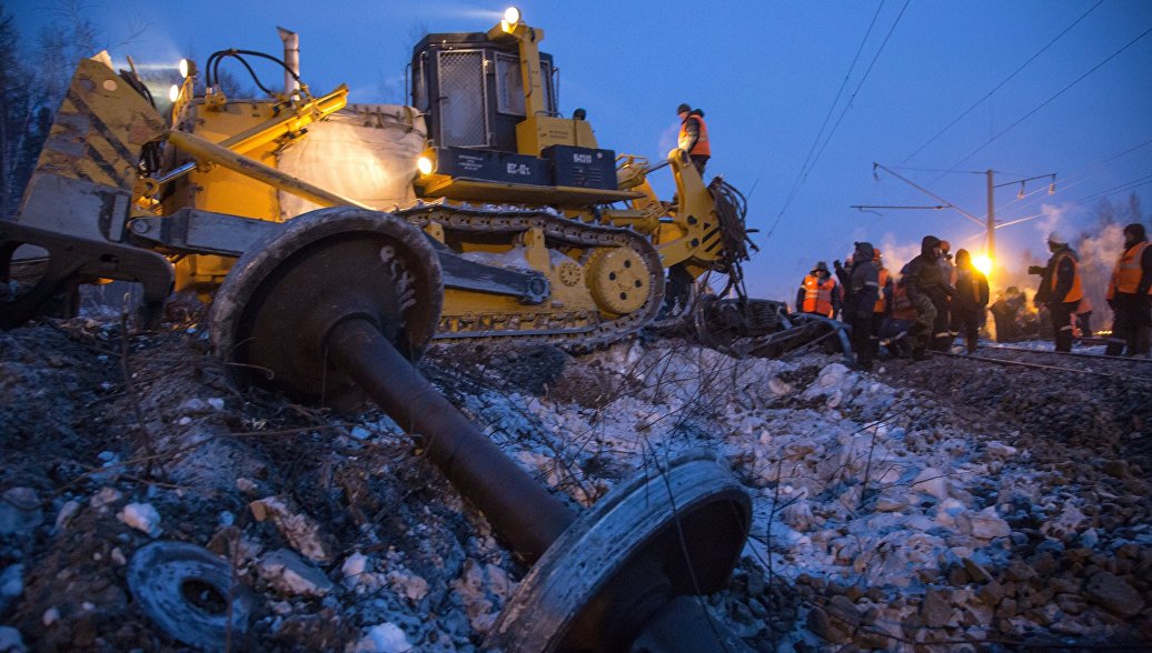 В Красноярском крае восстановили движение на месте схода вагонов