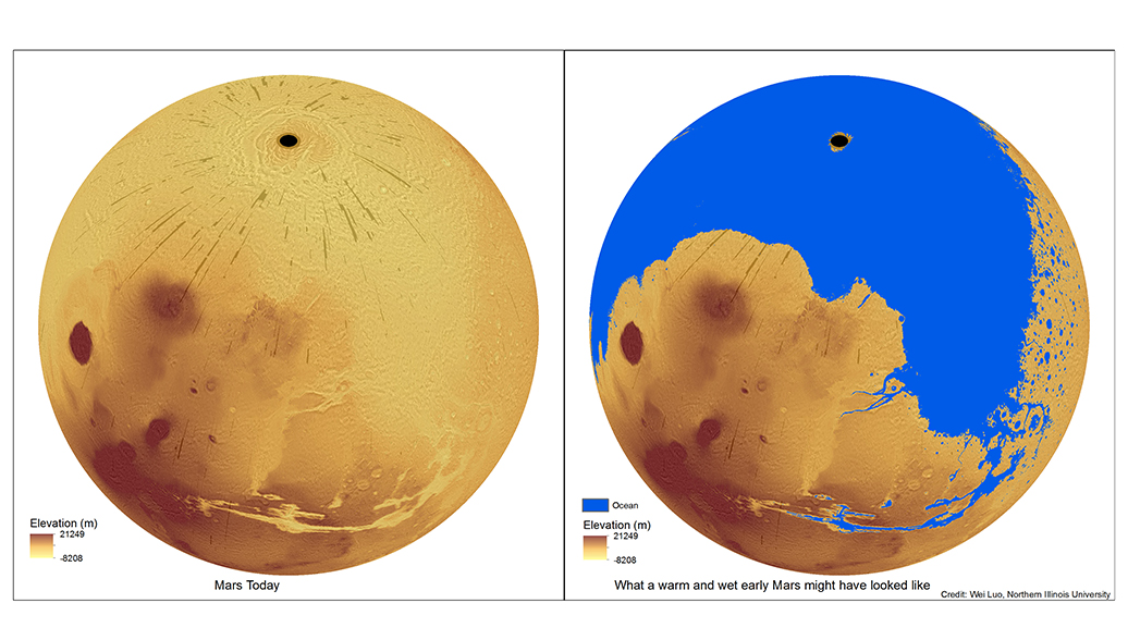 Планетологи выяснили, когда океаны возникли на поверхности Марса