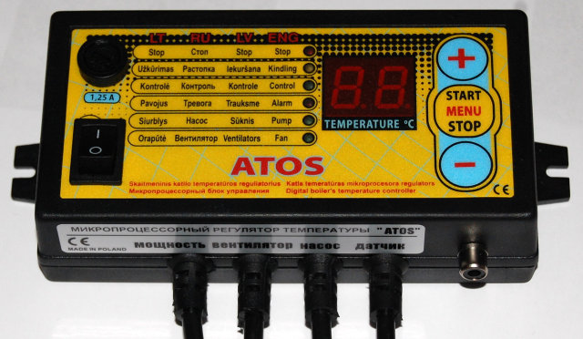 Контроллер Atos для твердотопливного котла