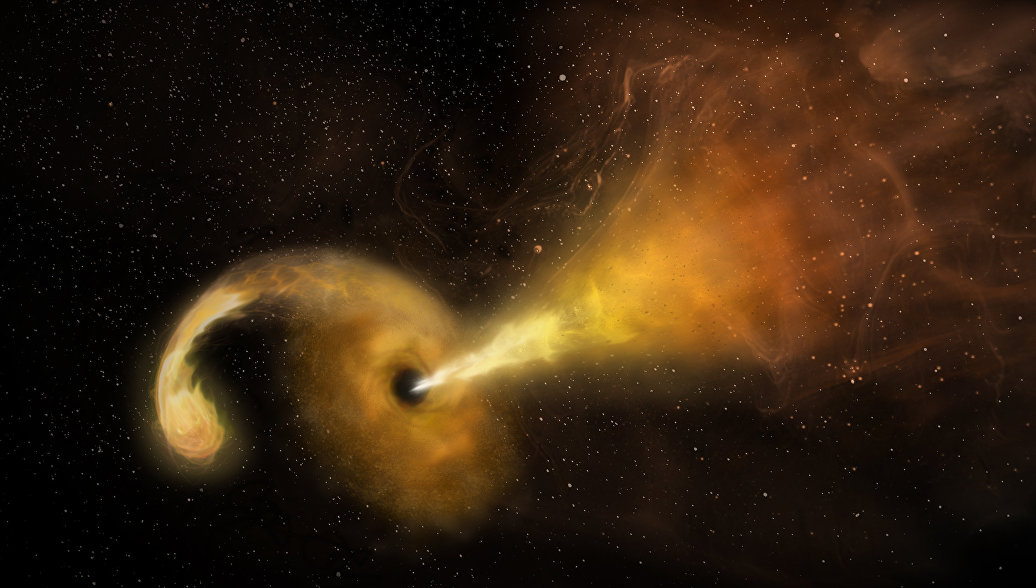 Астрономы впервые увидели, как черная дыра начала разрывать звезду